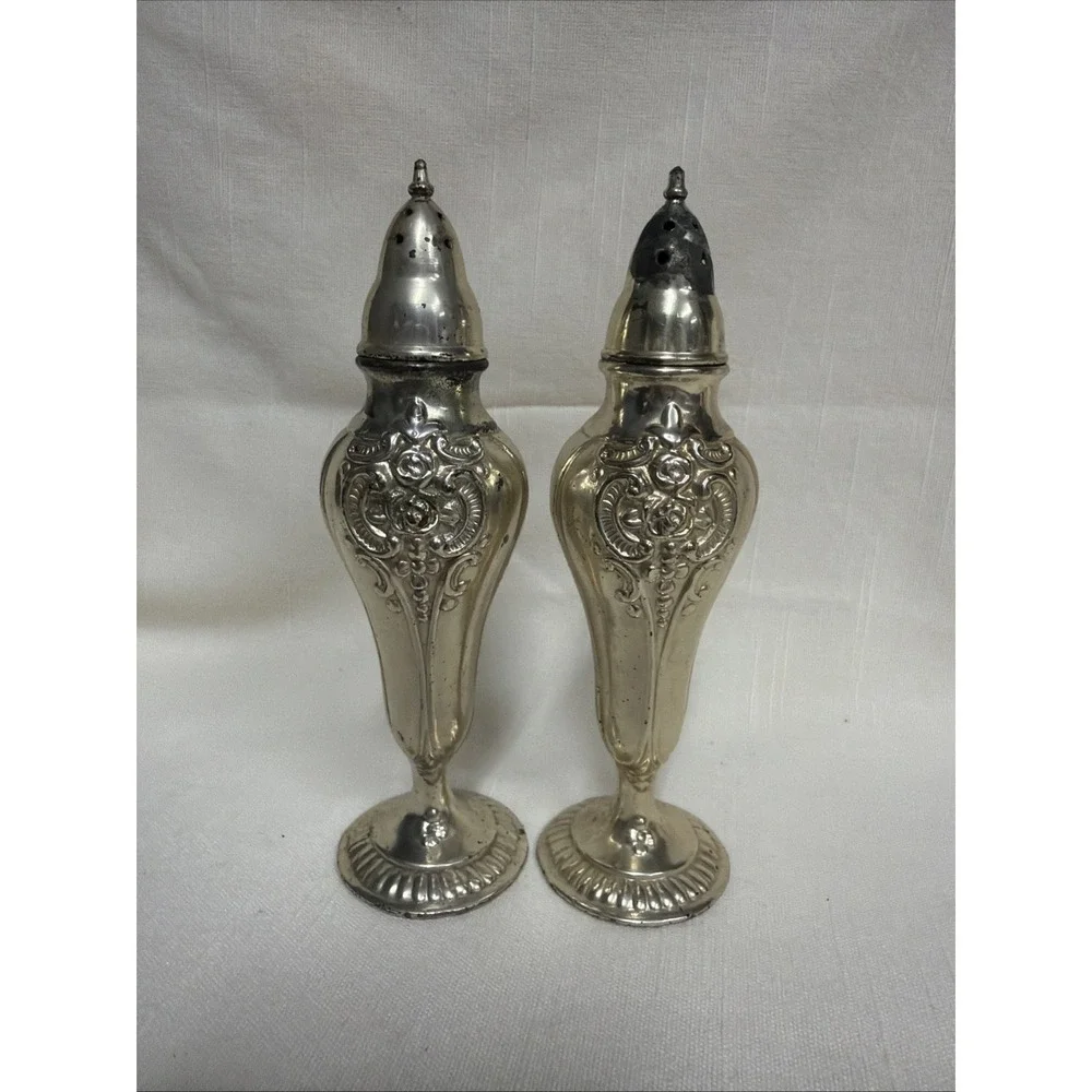 Vtg Metal Salt & Pepper Shakers‎ Occupied Japan WWII Era
